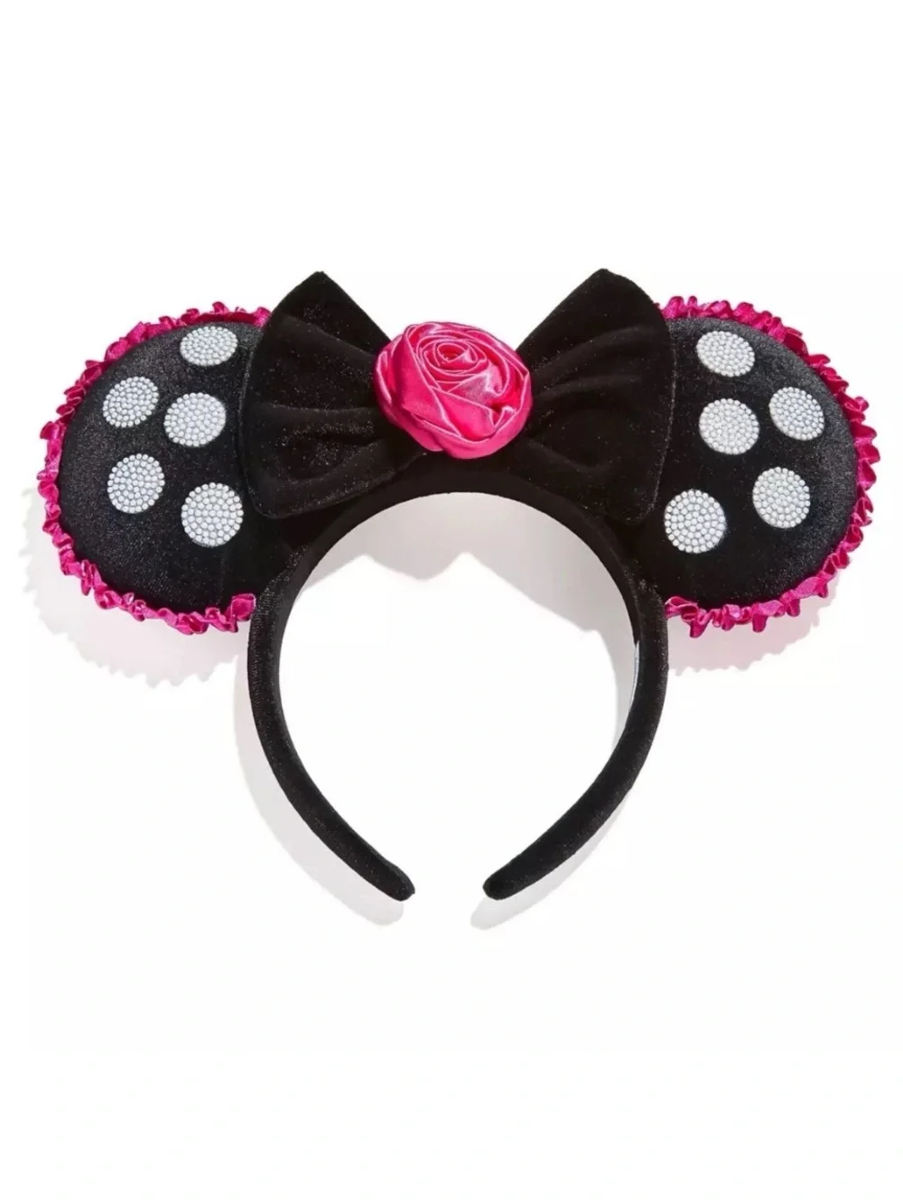 Disney Parks Baublebar Minnie Mouse Classic Dots Adult Ear Headband New
